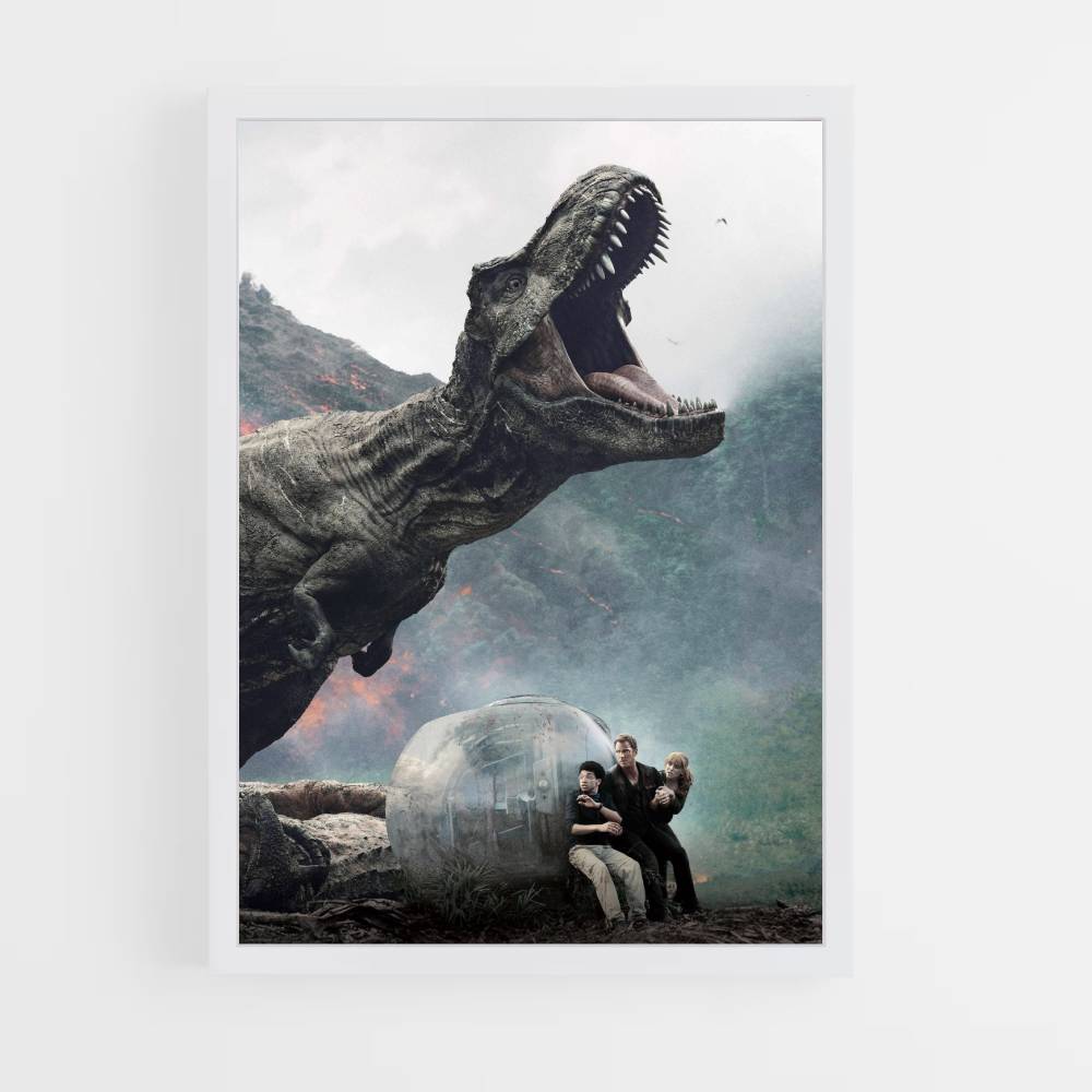 Póster Ataque T-Rex