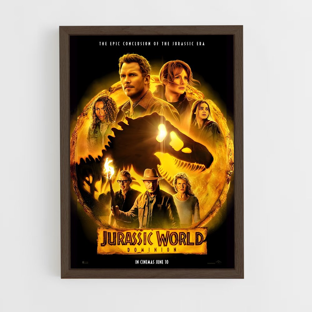 jurassic-park-13 cadre Bois foncé
