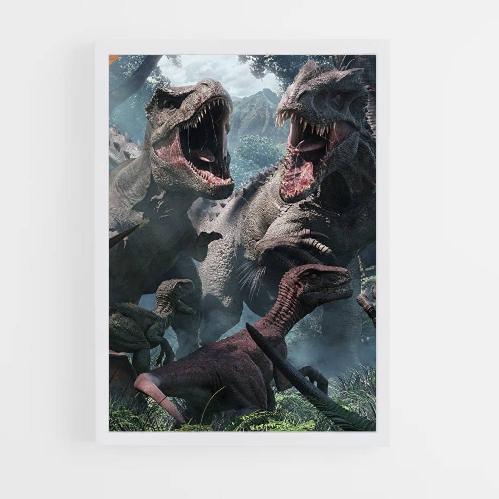 Pelea de dinosaurios Póster