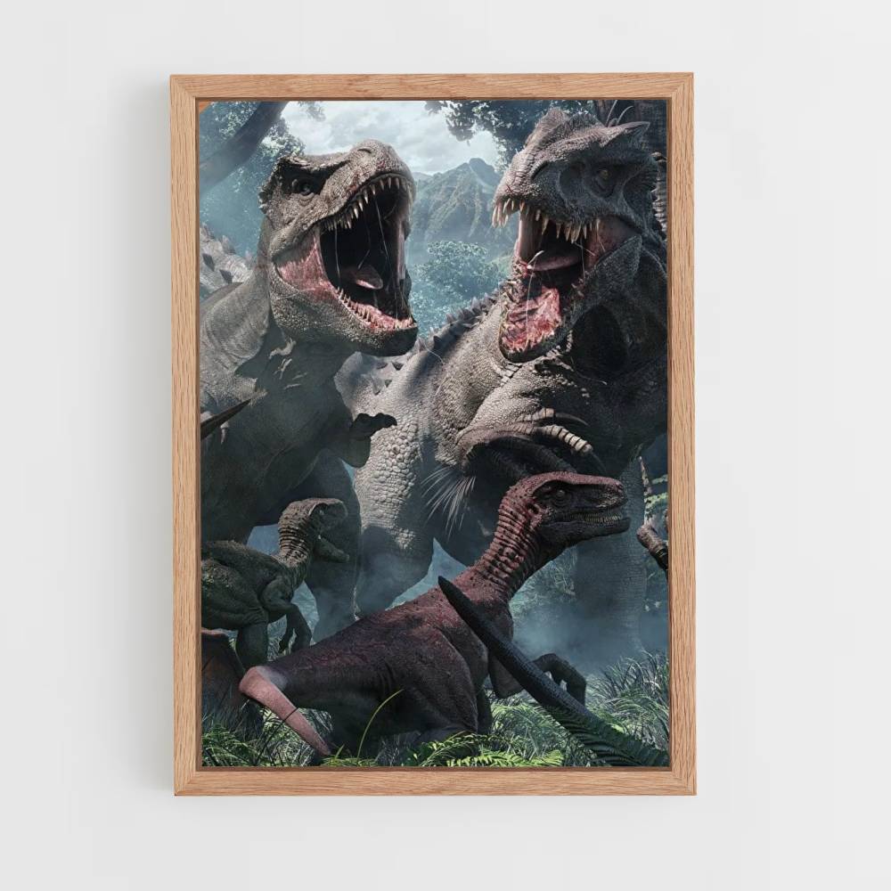 Pelea de dinosaurios Póster