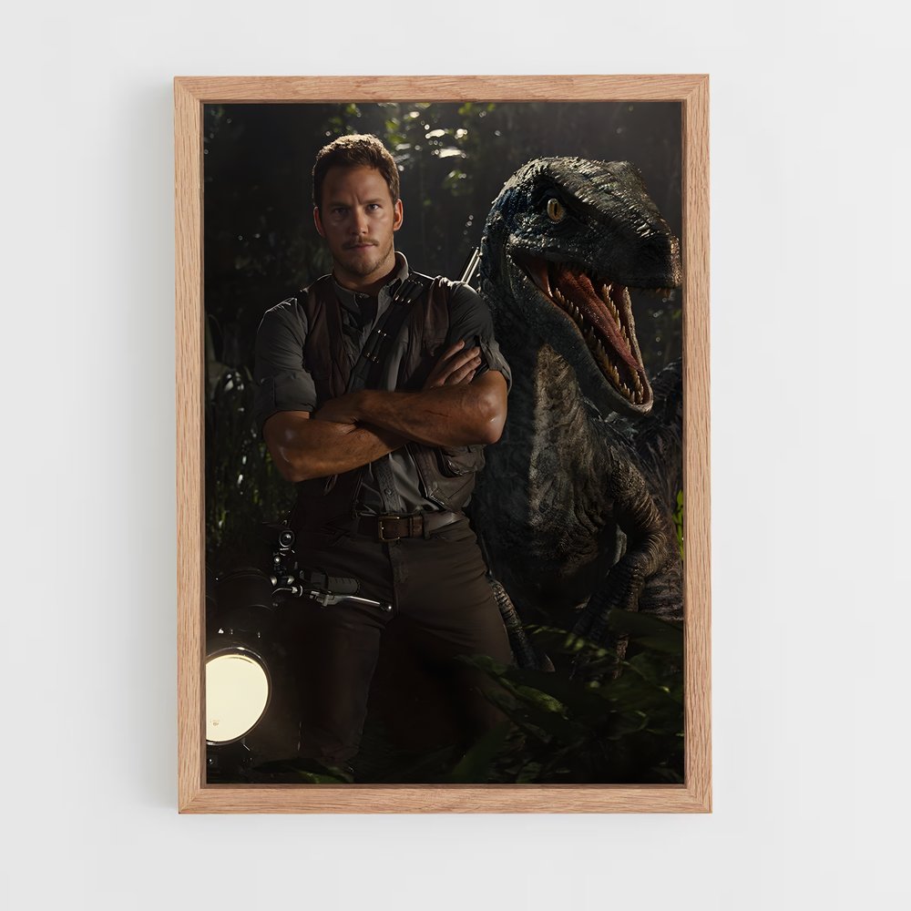 jurassic-park-18 cadre Bois clair