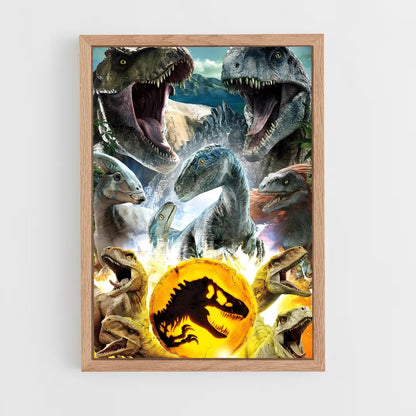 jurassic-park-3 cadre Bois clair