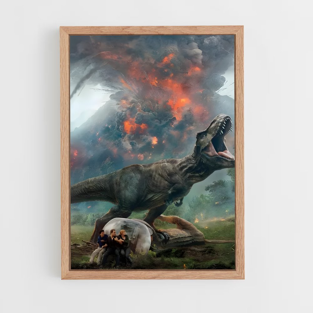 jurassic-park-5 cadre Bois clair