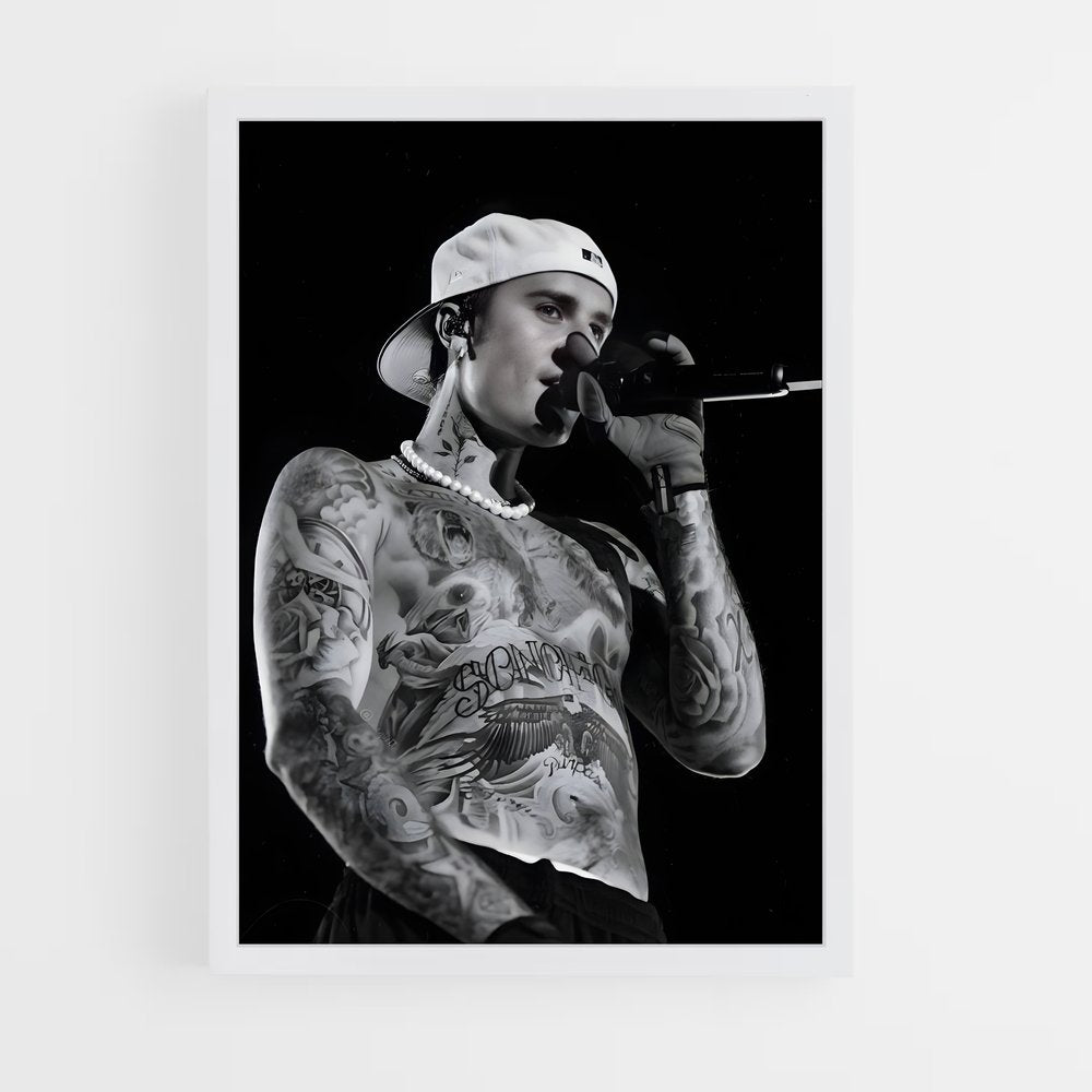 justin-bieber-5 cadre Blanc