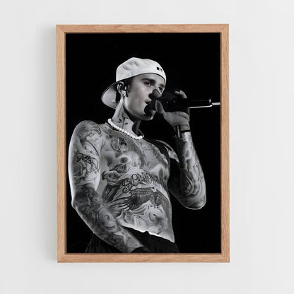 justin-bieber-5 cadre Bois clair