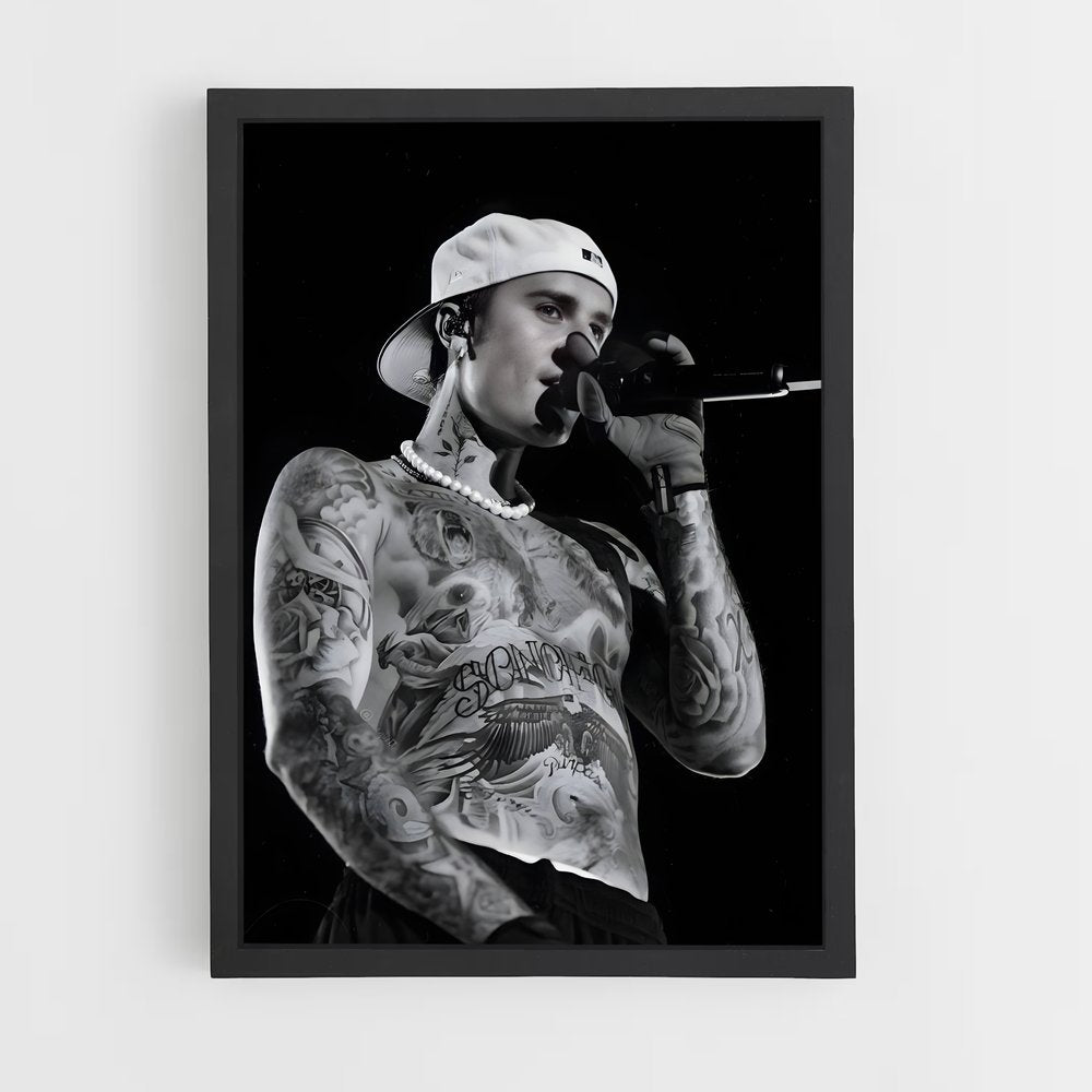 justin-bieber-5 cadre Noir