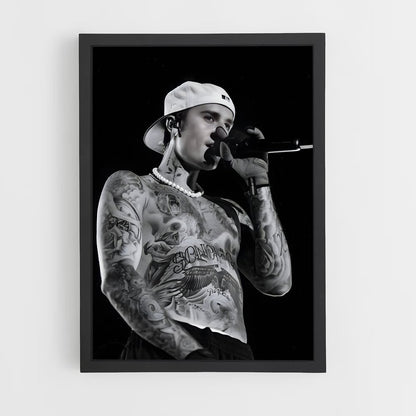 justin-bieber-5 cadre Noir