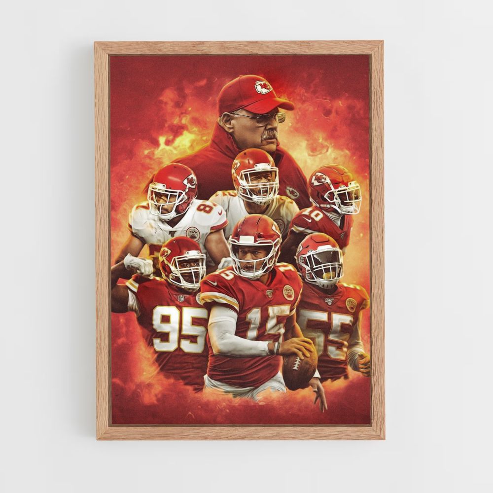 Equipo de jefes de Kansas City Póster