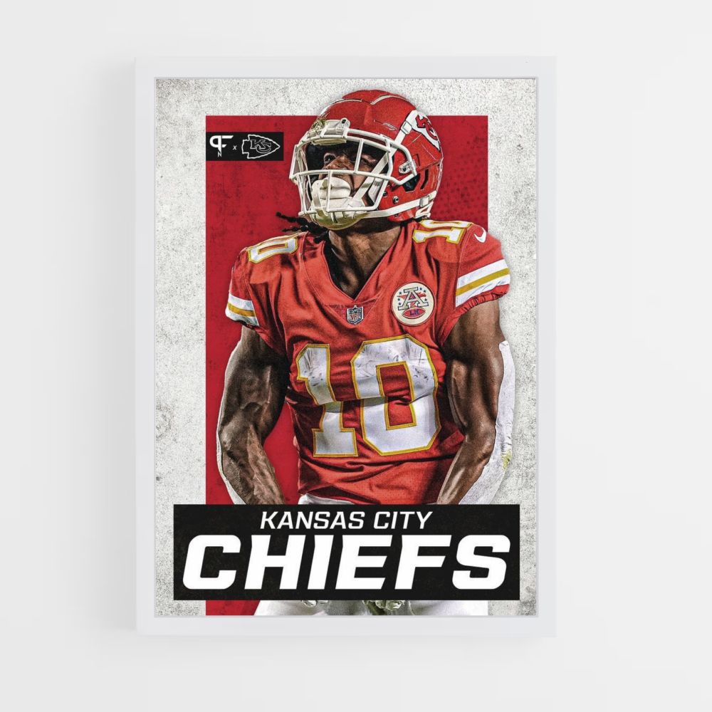 Póster Kansas City Chiefs Rojo