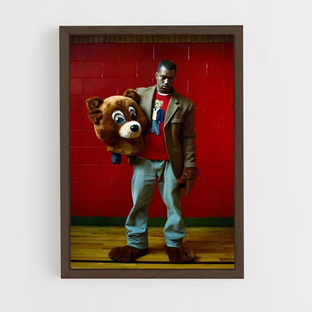 kanye-west-5 cadre Bois foncé