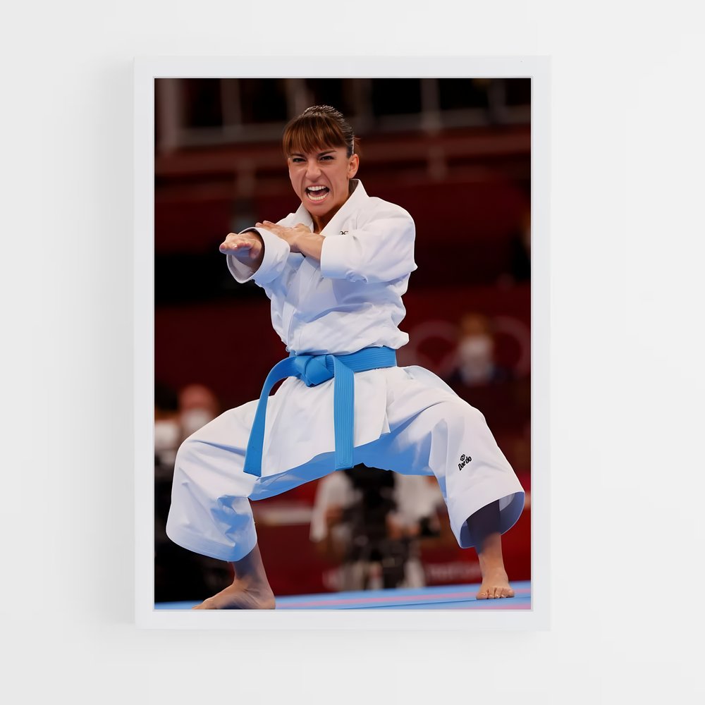 karate-2 cadre Blanc