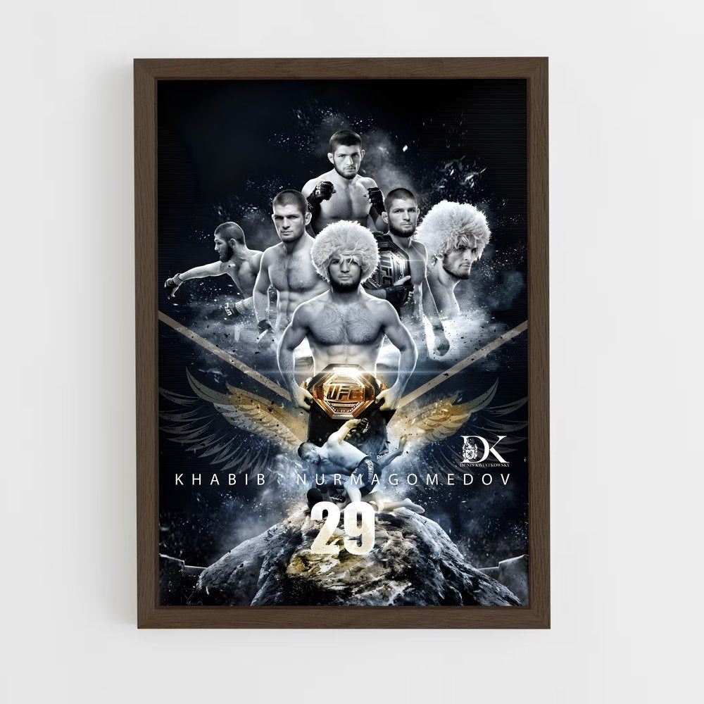 khabib-6 cadre Bois foncé
