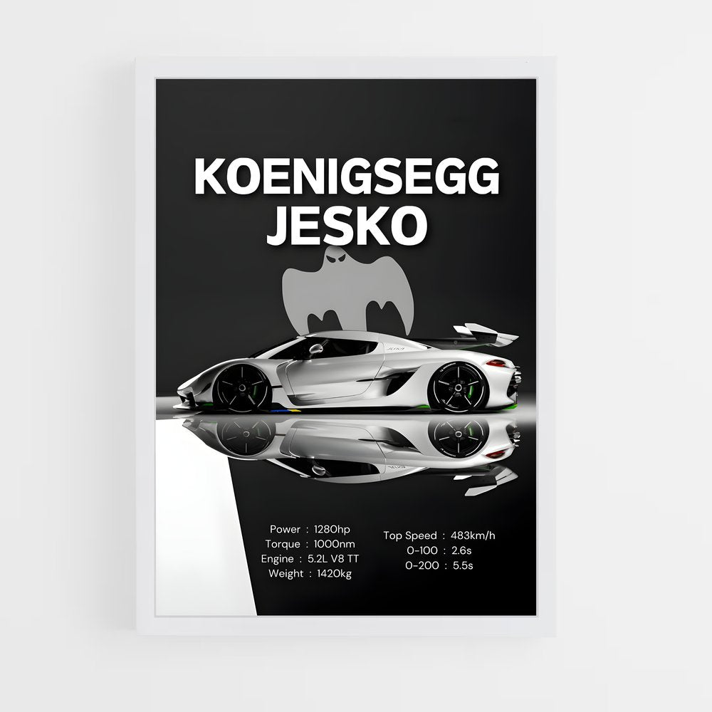 koenigsegg-16 cadre Blanc