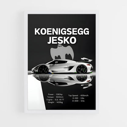 koenigsegg-16 cadre Blanc
