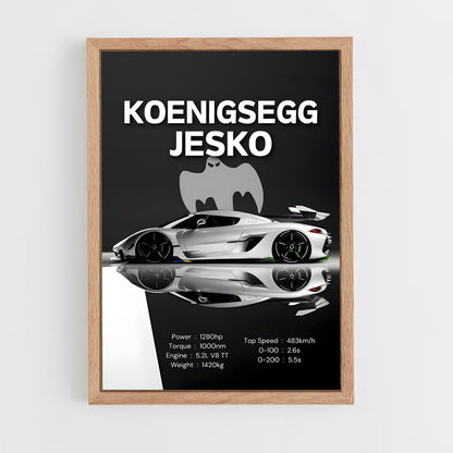 koenigsegg-16 cadre Bois clair