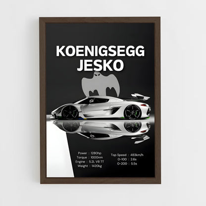 koenigsegg-16 cadre Bois foncé