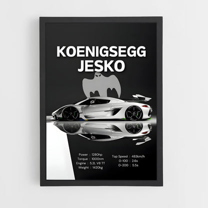 koenigsegg-16 cadre Noir