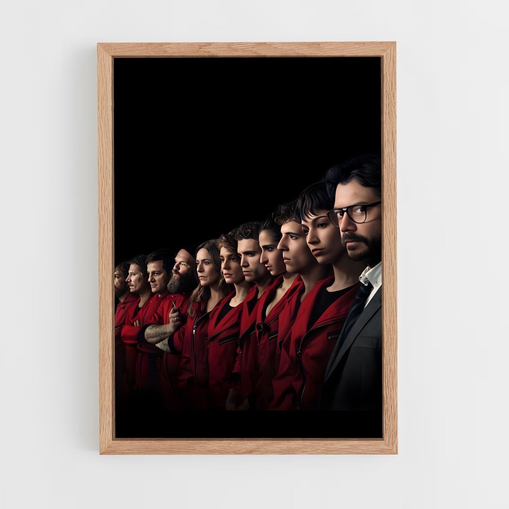 la-casa-de-papel-1 cadre Bois clair