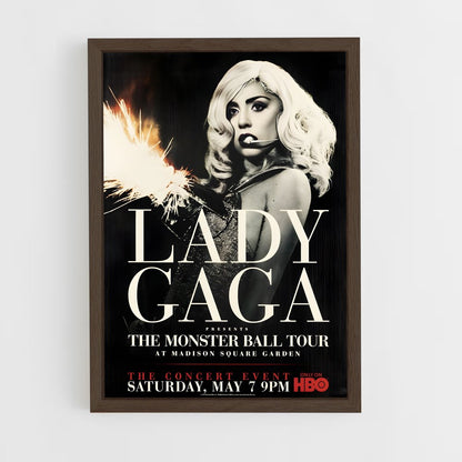 lady-gaga-15 cadre Bois foncé