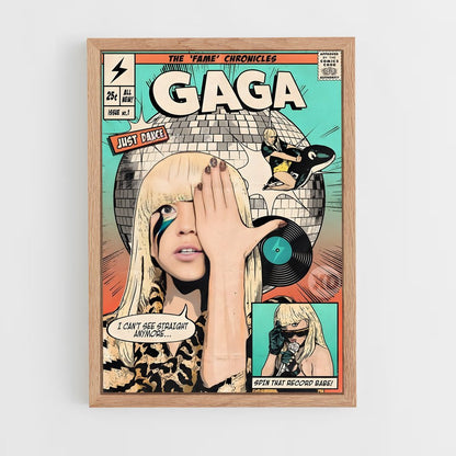 lady-gaga-20 cadre Bois clair