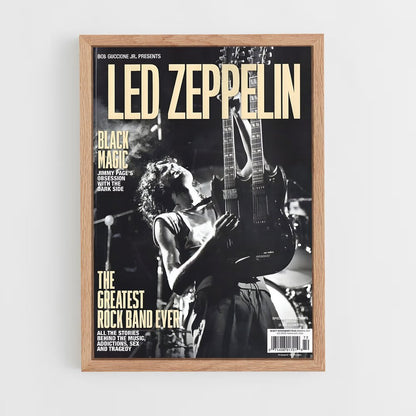 led-zeppelin-16 cadre Bois clair