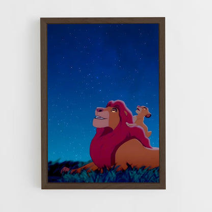 lion-king-4 cadre Bois foncé