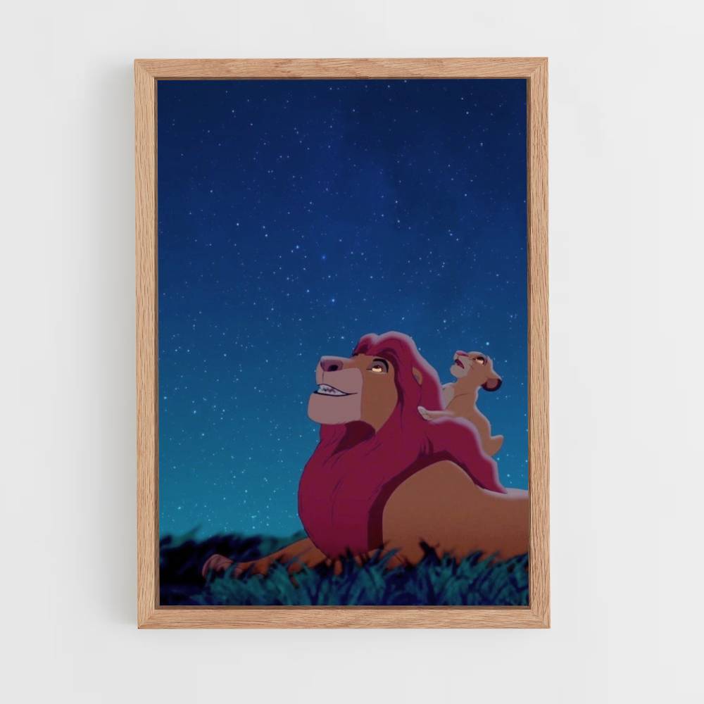 Póster Simba y Kiara