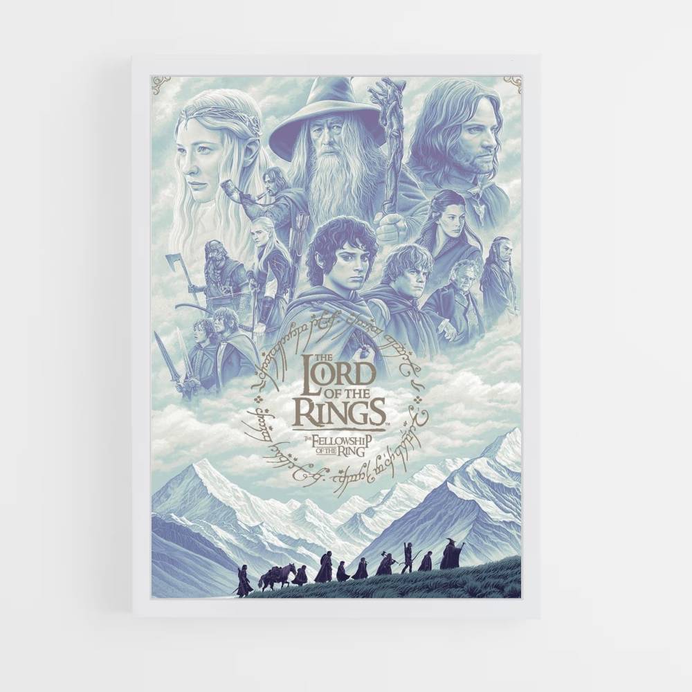 Póster LOTR Azul