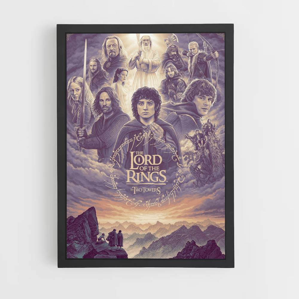 Póster LOTR Púrpura