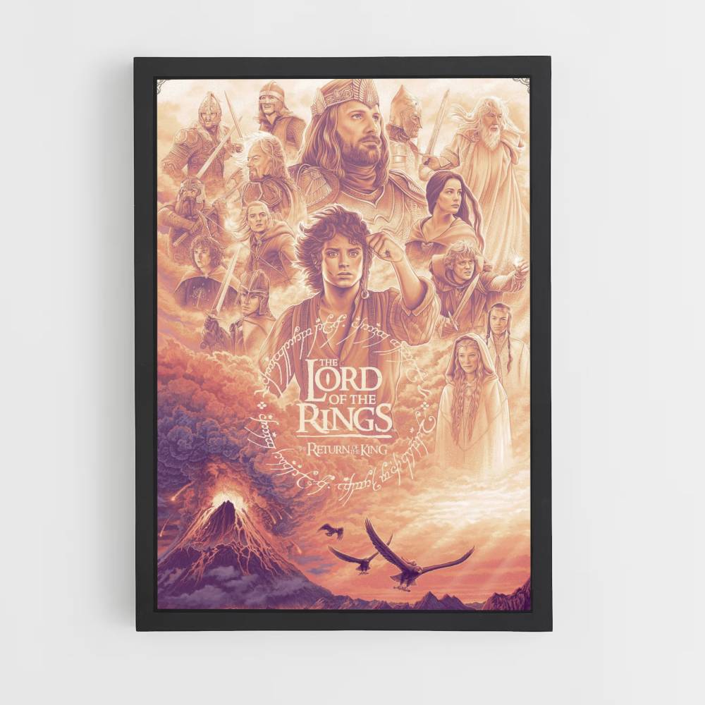 Póster LOTR Naranja