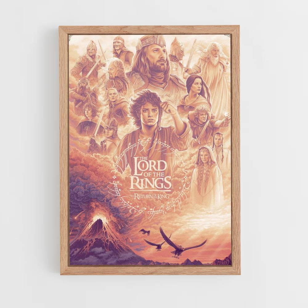 Póster LOTR Naranja