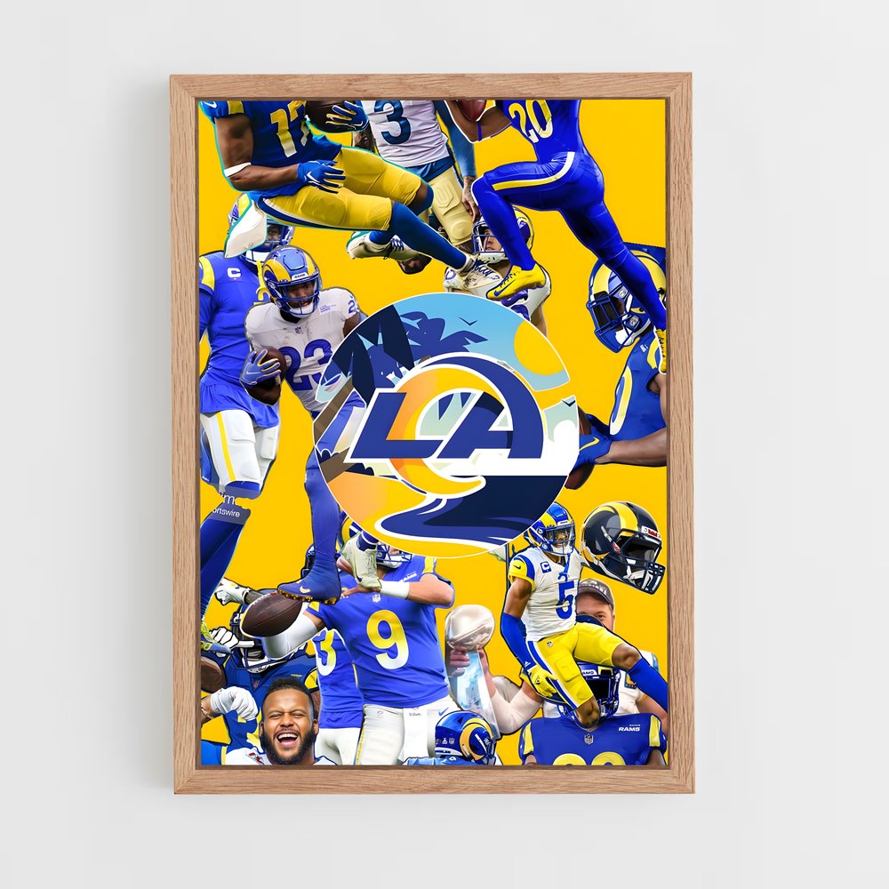 los-angeles-rams-2 cadre Bois clair