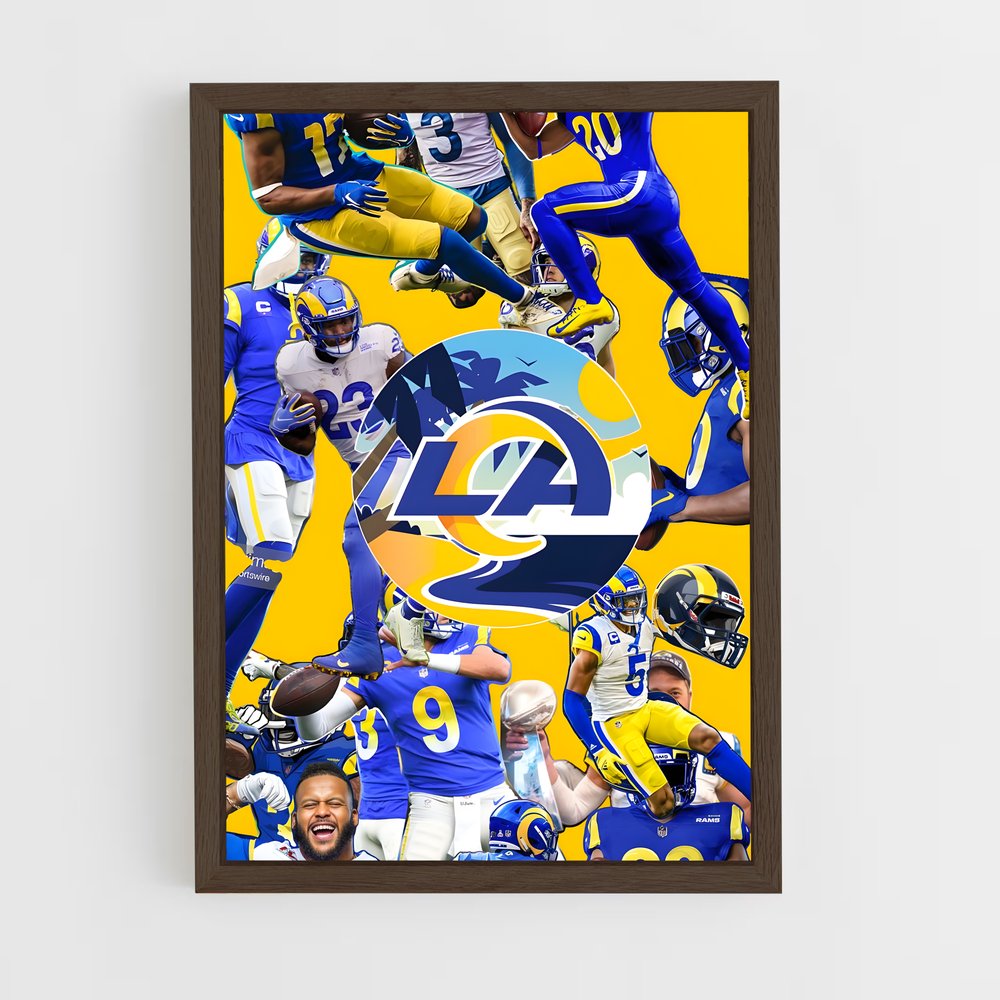 los-angeles-rams-2 cadre Bois foncé