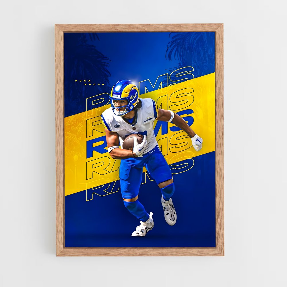 los-angeles-rams-3 cadre Bois clair