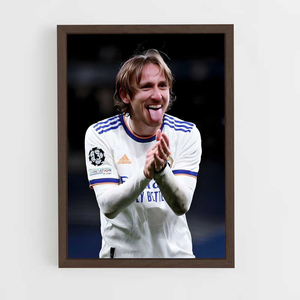 luka-modric-2 cadre Bois foncé