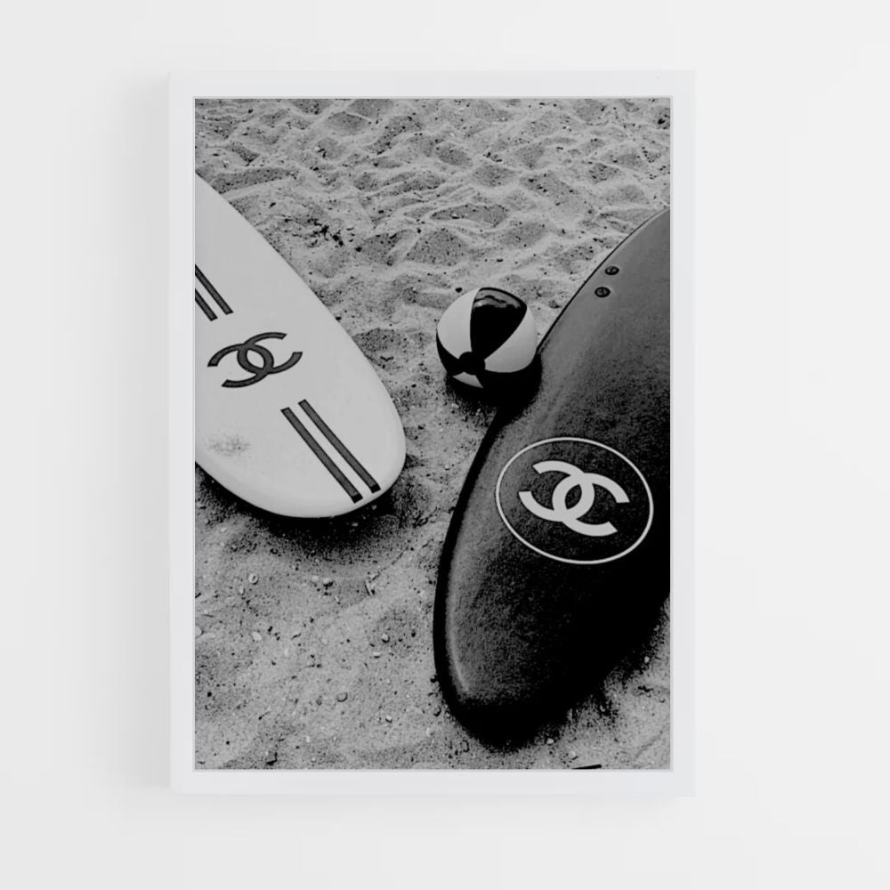 Tabla de surf Chanel Póster