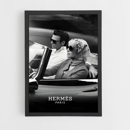 Póster Hermès París Coche