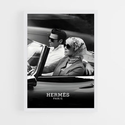 Póster Hermès París Coche