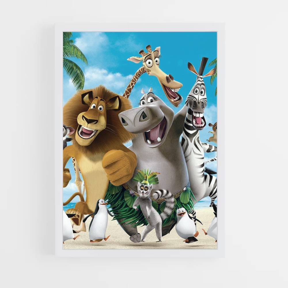 Póster Animales Madagascar