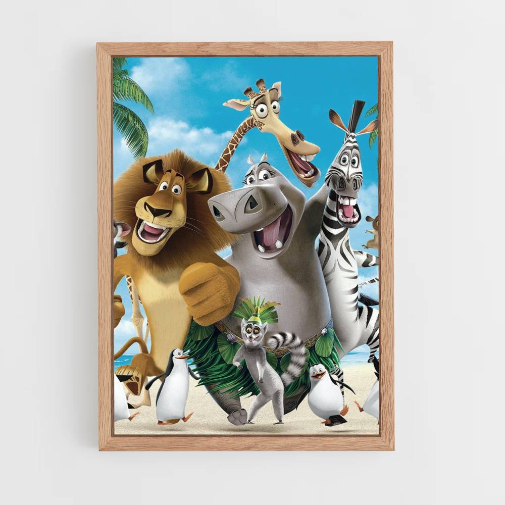 Póster Animales Madagascar