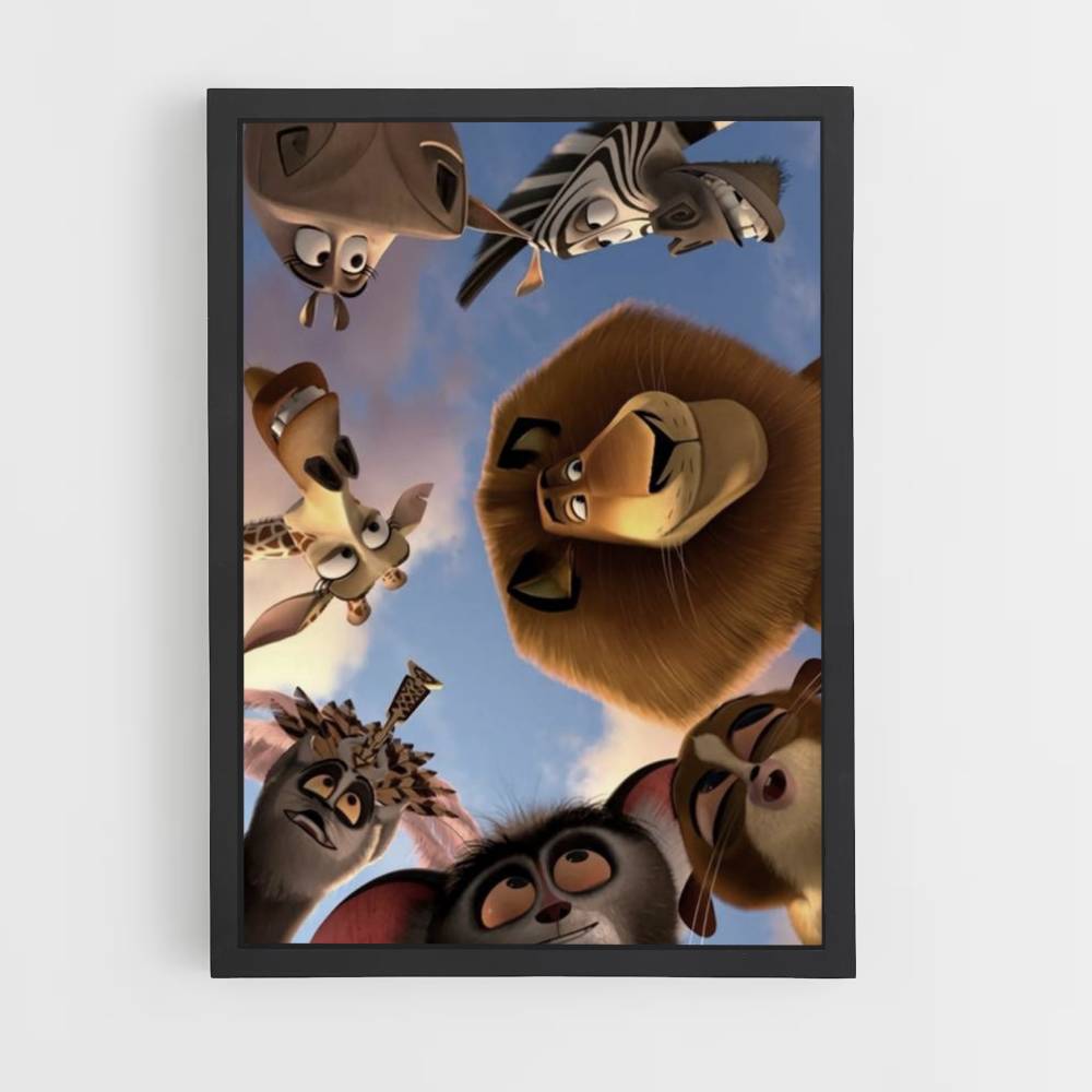 Póster Personajes Madagascar