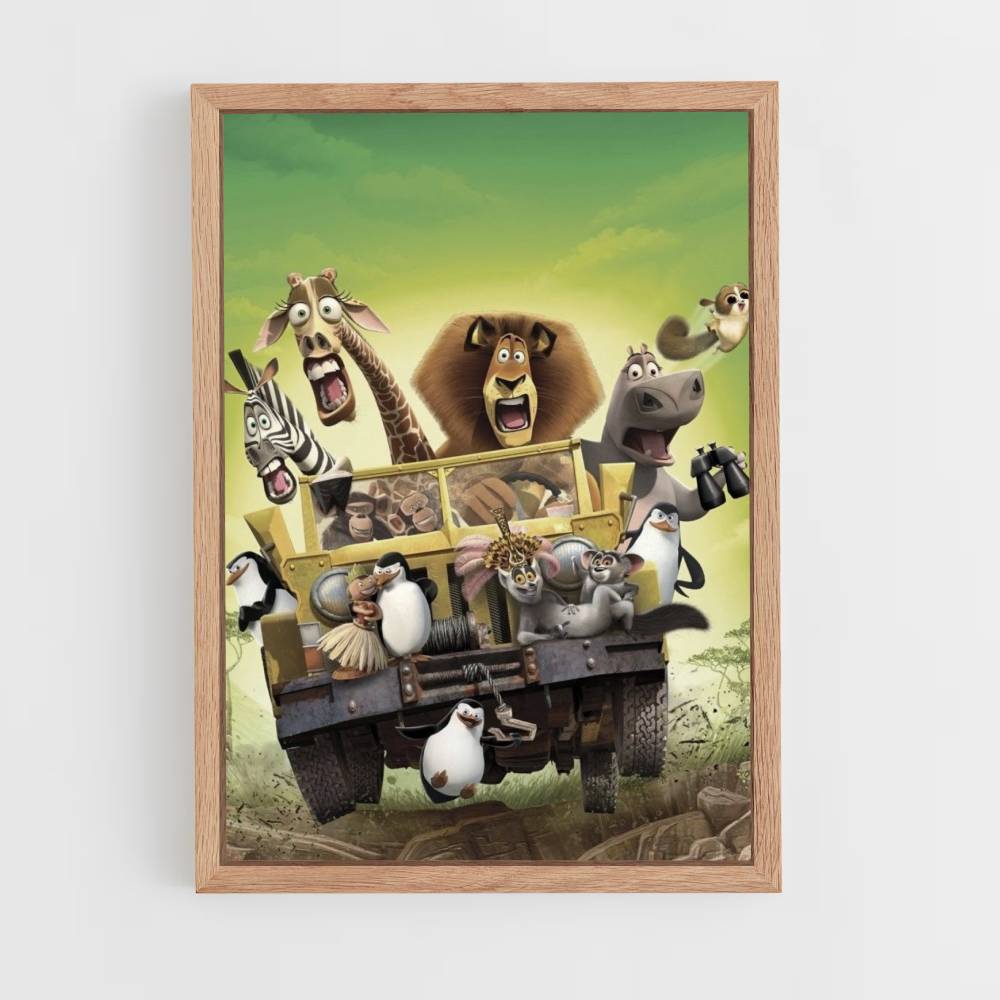 Póster Jeep de Madagascar