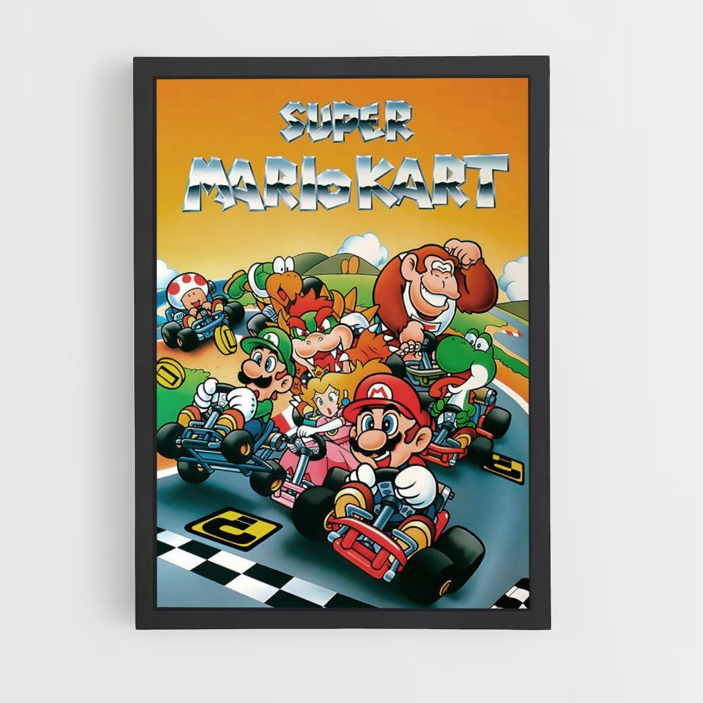 Póster Mario Kart Retro