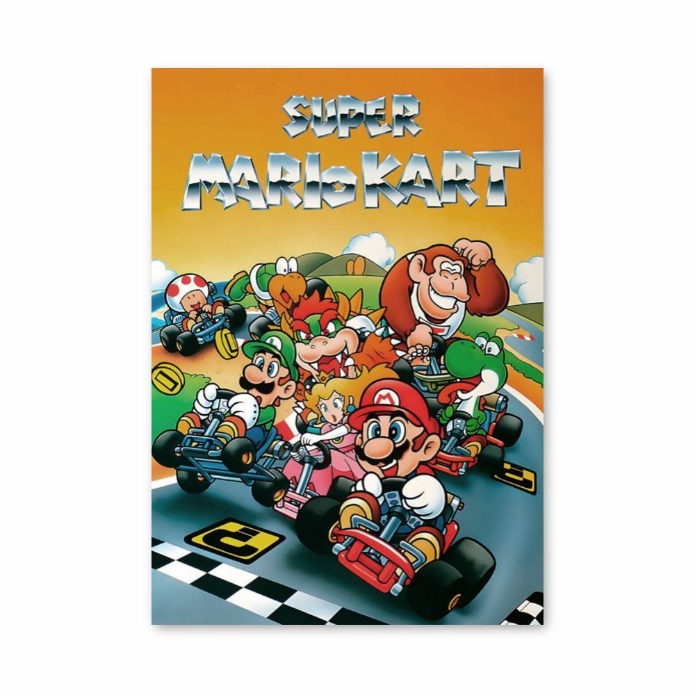 Póster Mario Kart Retro