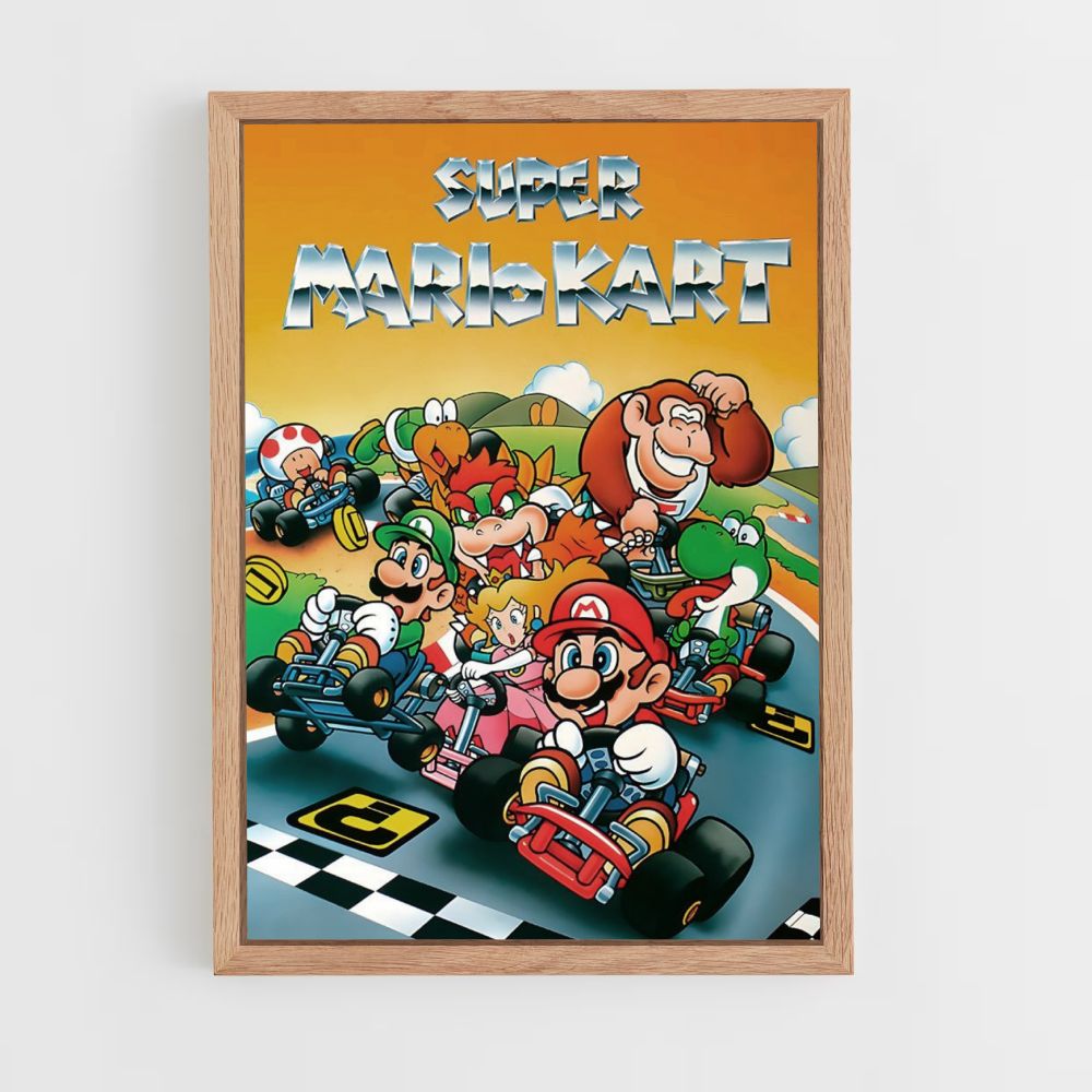 Póster Mario Kart Retro