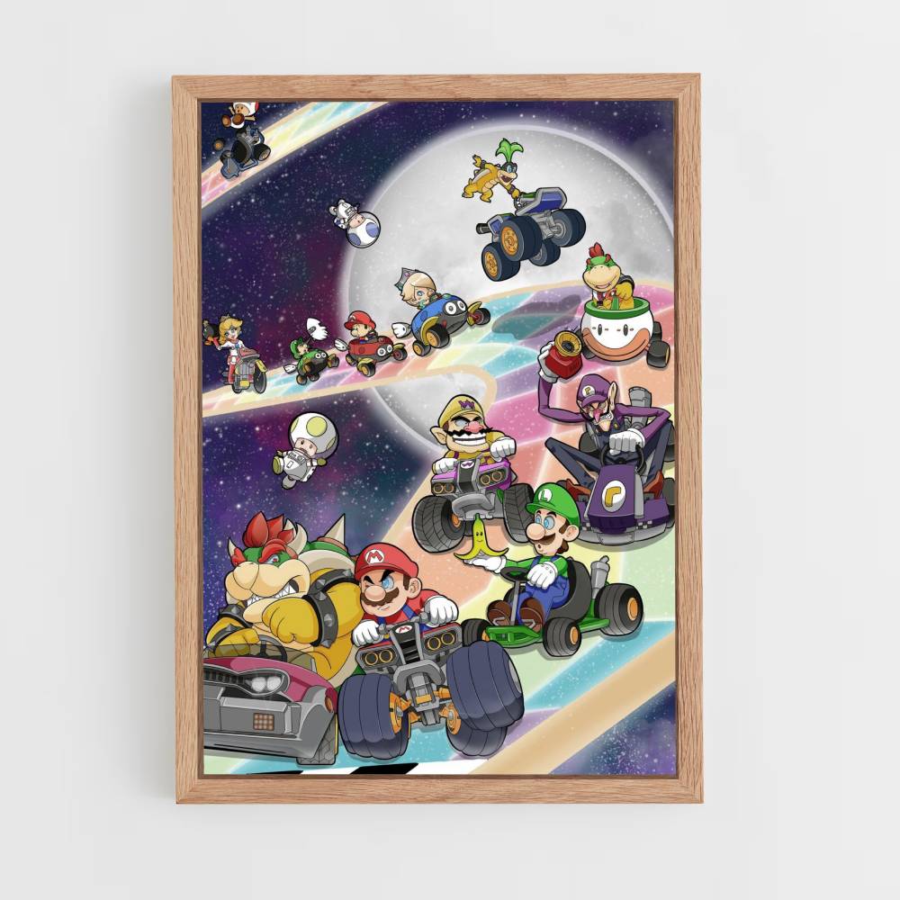 Mario Kart Arcoiris Póster