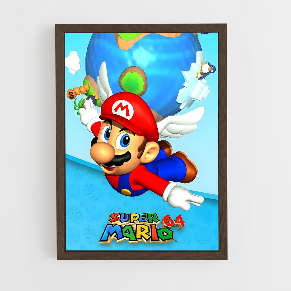 mario-18 cadre Bois foncé