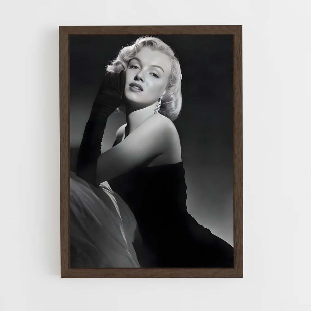 marylin-monroe-4 cadre Bois foncé