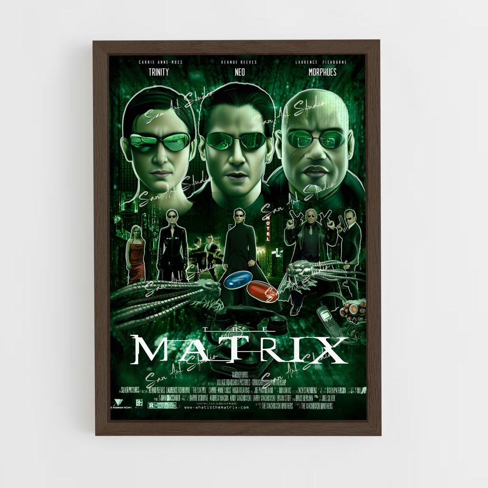 matrix-4 cadre Bois foncé