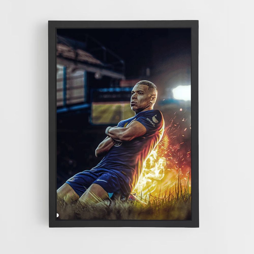 Póster Mbappé Fuego